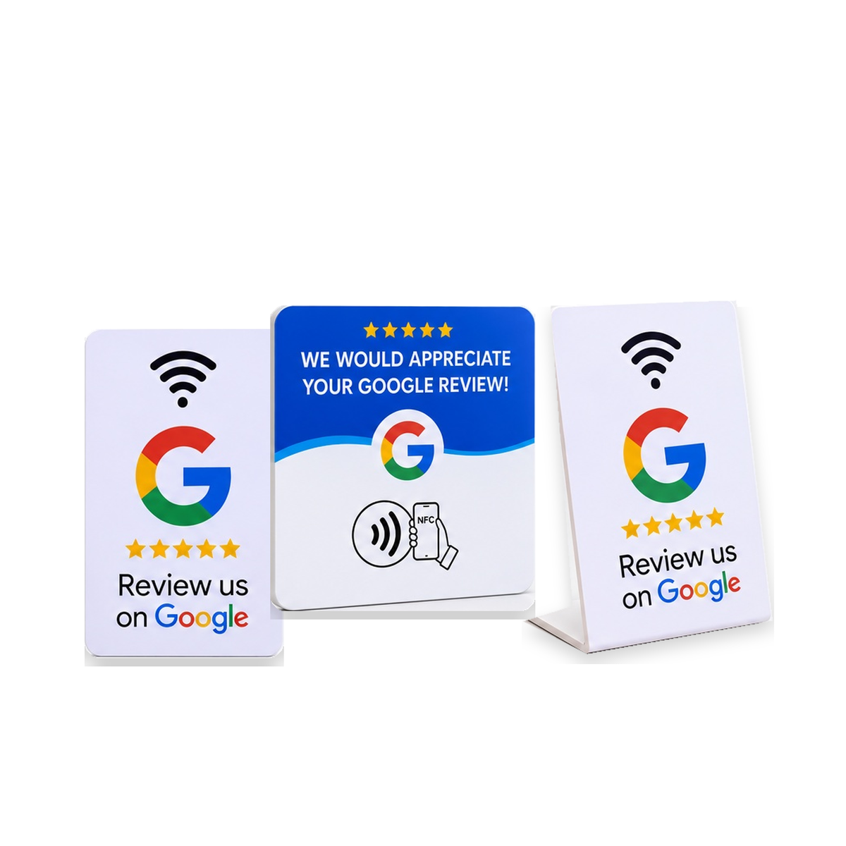 ReviewWorks Complete Business Pack with Standard NFC plate on a clean white background