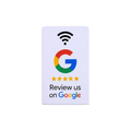 NFC Google review tap card on a clean white background